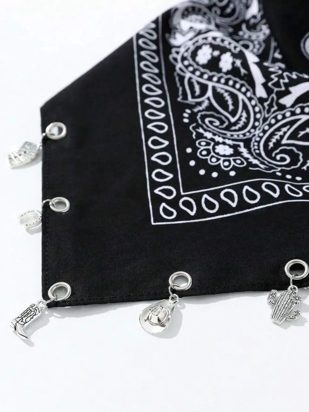 Black Paisley Bandana Scarf S202